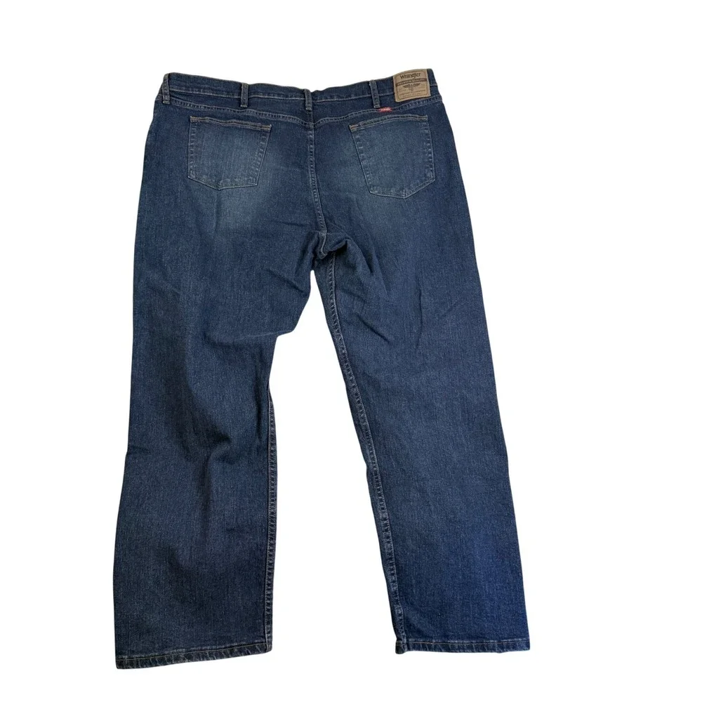 Wrangler Relaxed Fit Jeans Mens 46x30 Blue Medium Wash Stretch Denim 97FXWXD